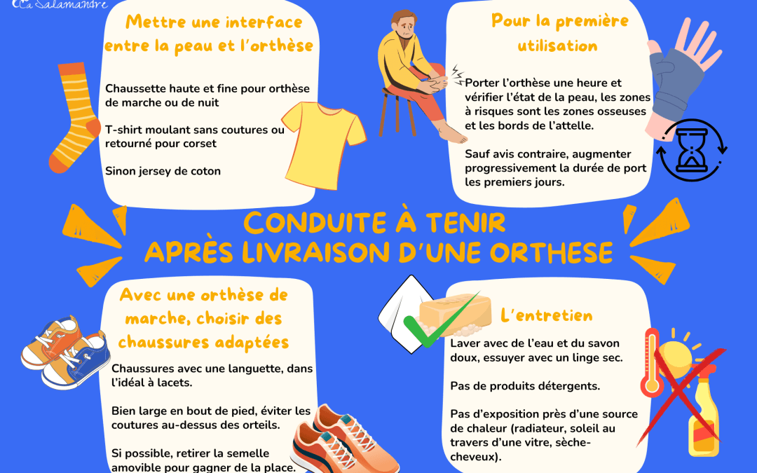 Conduite à tenir après livraison d’une orthèse