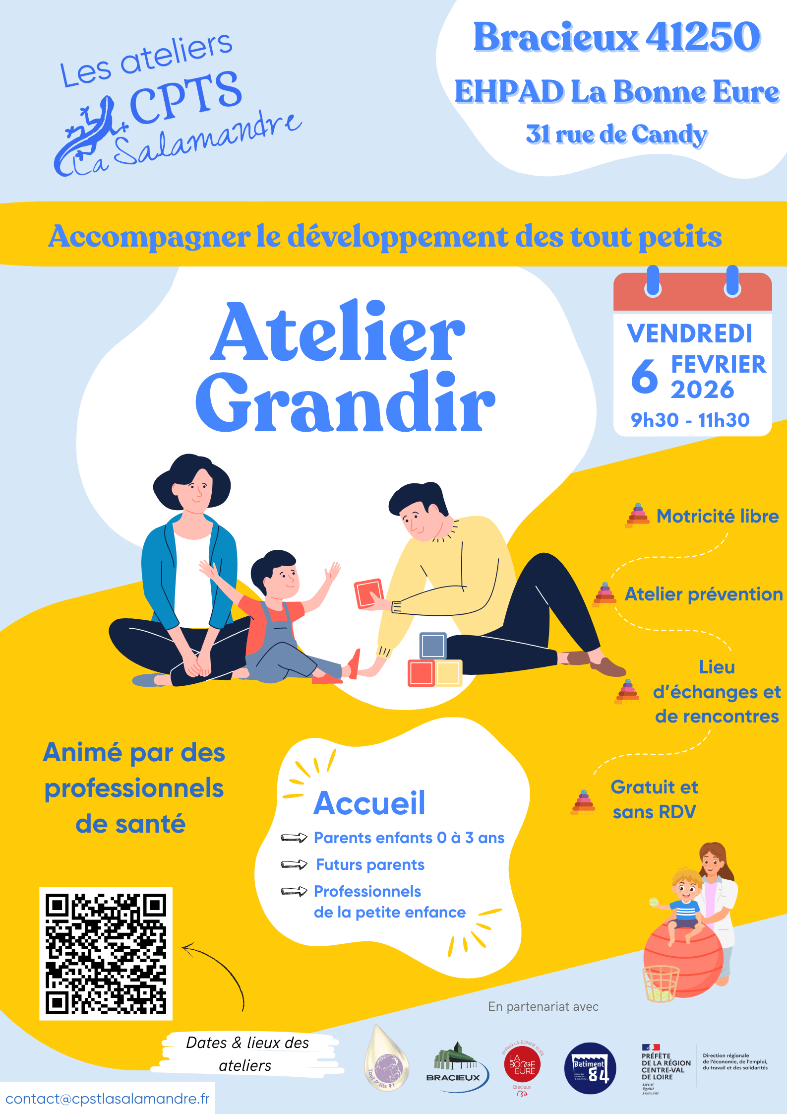 AFFICHE ATELIER GRANDIR 6 FEVRIER 2026 BRACIEUX
